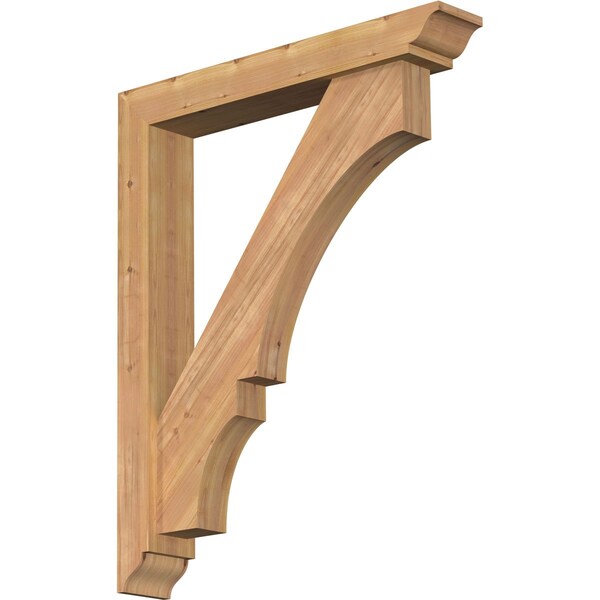 Ekena Millwork Balboa Traditional Smooth Bracket w/ Offset Brace, Western Red Cedar, 5 1/2"W x 34"D x 42"H BKT0604X34X42BOA01SWR - main